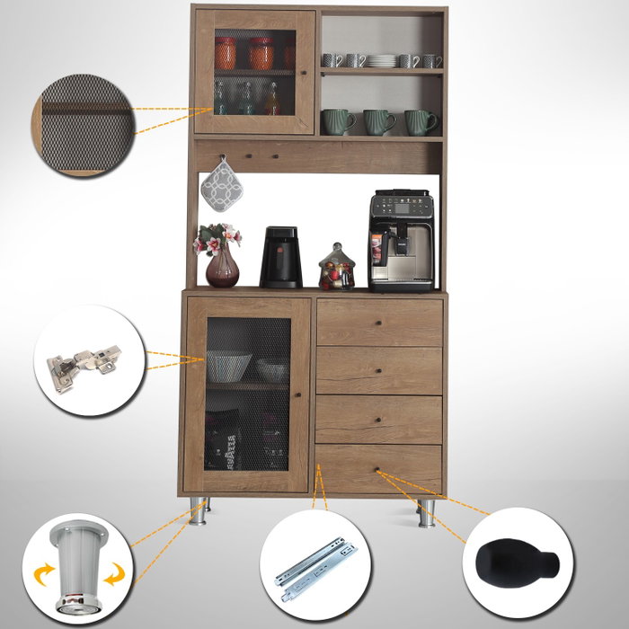 Hanah Home Armario Multiusos Roble Caucásico